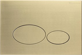 Saqu Oval bedieningspaneel geborsteld messing voor Geberit Sigma reservoir 12cm (UP320)