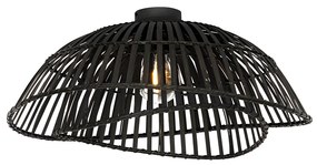 Oosterse plafondlamp zwart bamboe 62 cm - PuaOosters E27 rond Binnenverlichting Lamp