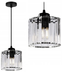 Zwarte kristallen plafondlamp APP511-1CP