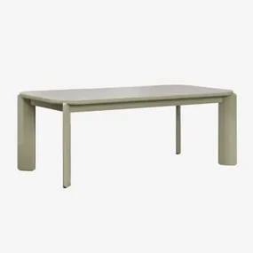 Rechthoekige Eettafel 200x100 Cm In Mdf Genève Groen – Salie - Sklum