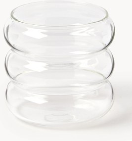 Mondgeblazen borosilicaatglas kleine tumblers Bubbly, 4-delig