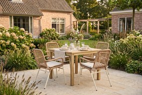 Tuinset 4 personen 90 cm Aluminium/Rope Taupe De Laan Projects