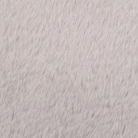 vidaXL Vloerkleed 80 cm kunstkonijnenbont grijs