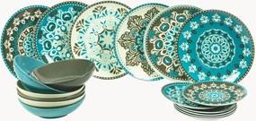 Porseleinen servies Cala Jondal, 18-delig