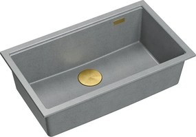 granieten spoelbak Logan 110 Grey Metallic