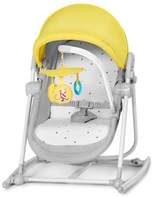 Kinderkraft Wieg/wipstoel UNIMO 5-in-1 geel en grijs