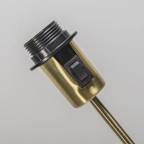Tafellamp goud/messing met kap zwart 25 cm verstelbaar - Parte Modern E27 Binnenverlichting Lamp