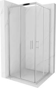 Mexen Rio vierkante douchecabine 90 x 90 cm, transparant, chroom - 860-090-090-01-00