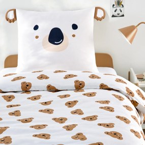 Kinderbeddelenset 50% gerecycled katoen, vierkant kussensloop, KOALA