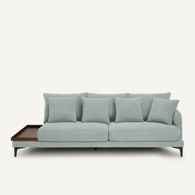 Halve bank met tafelblad, van gevlochten polyester, MODERNISTE