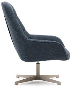 Kave Home Jaspe Moderne Draaifauteuil Blauw