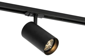 Moderne Spot / Opbouwspot / Plafondspot zwart voor railsysteem 1-fase 70mm - Iconic Jeana Luxe Modern GU10 rond Binnenverlichting Lamp