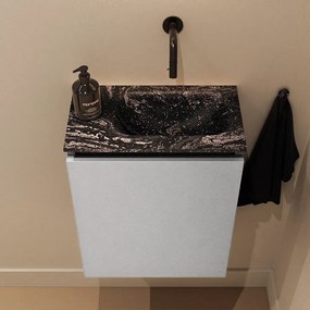 Mondiaz Ture DLux toiletmeubel 40cm plata met wastafel lava rechts zonder kraangat