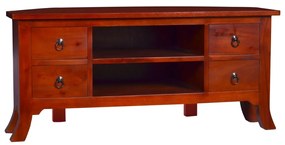 vidaXL Tv-meubel 100x40x45 cm massief mahoniehout klassiek bruin