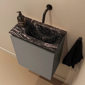 Mondiaz Ture DLux toiletmeubel 40cm smoke met wastafel lava rechts zonder kraangat