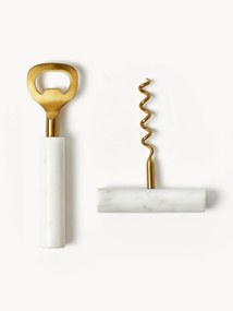 Flesopener Agata met marmeren handvat, 2-delig