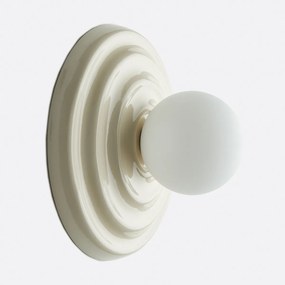 Wand- of plafondlamp, keramiek en opaline glas, diameter 24,5 cm, HOLI