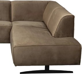 Hoekbank - Lambada - rechts - velours Juke taupe 12