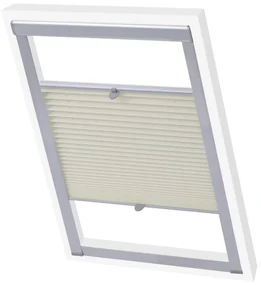 vidaXL Rolgordijn geplooid crème MK04