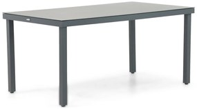 Dining Tuintafel rechthoekig 160 x 90 cm Aluminium/HPL Grijs Porto