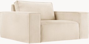 Extra brede ribfluwelen fauteuil Carlo