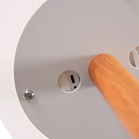 Buiten vloerlamp wit incl. LED dimbaar solar oplaadbaar IP65 - Chloe Plant