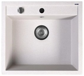 Sapho spoelbak 57x51cm met kraangat beige graniet