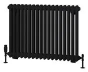 Eastbrook Rivassa 2 koloms radiator 85x60cm staal 1133W zwart mat