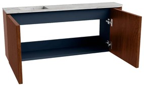 Mondiaz Joya DLux 100cm toiletmeubel ronding rechts ruby met wastafel faye links 1 kraangat glace
