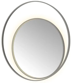 Hotbath &More Round 2 spiegel 120x120cm geborsteld gunmetal PVD
