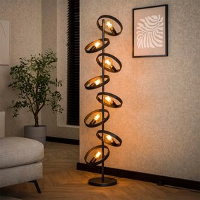 Staande Lamp Metalen Ringen