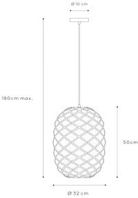 Lucide Wolfram hanglamp 32cm 1x E27 zwart