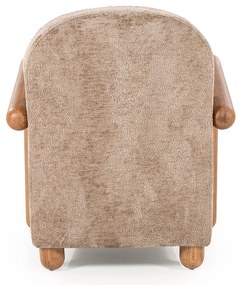 By-Boo Retrova Fauteuil Met Hout Taupe