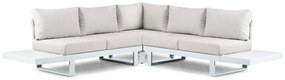 Hoek loungeset 5 personen Aluminium Wit Lifestyle Garden Furniture Lorenzo