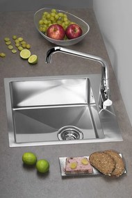 Sapho Epic spoelbak 44x48x20cm met kraangat RVS