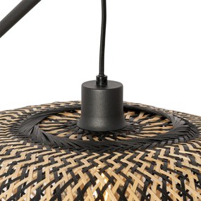 Oosterse vloerlamp zwart bamboe - OstravaOosters E27 Binnenverlichting Lamp
