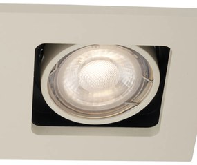 Set van 6 Moderne inbouwspot beige GU10 50mm draai- en kantelbaar - Qure GU10 Scandinavisch Binnenverlichting Lamp