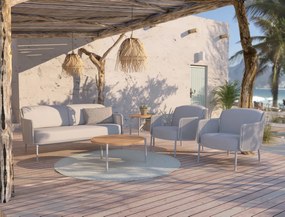 4 Seasons Outdoor Bernini loungeset frozen met 2 Yoga tafels      Wit weerbestendig