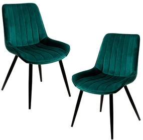 Set van 2 Lene Fluwelen Stoelen