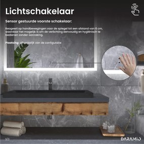 Spiegel met verlichting F3