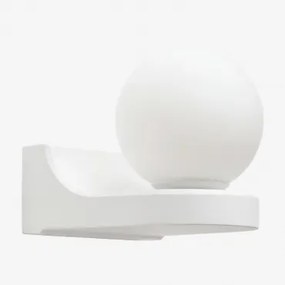 Buitenmuurarmatuur Van Aluminium Lanham Wit - Sklum