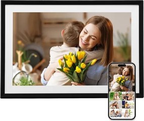 VEVOR 260x180 mm (10 inch) digitale fotolijst 32GB touchscreen 2-pack wifi-fotolijst