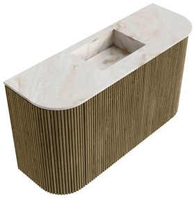 Mondiaz Joya DLux 75cm toiletmeubel ronding links/rechts dusk met wastafel faye midden zonder kraangat frappe