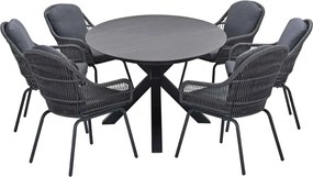 Garden Impressions Yima tuinset 7-delig - Scot tuintafel Napoli grey 230x115 cm
