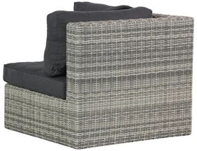 Dining Loungeset 5 personen Wicker Grijs  Garden Collections Amico/Napoli