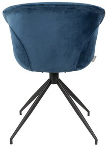 Zuiver Mia Eetkamerstoel Blauw Velvet
