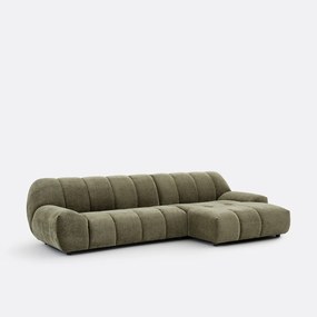 Vintage ribfluwelen hoekbank, Nuria