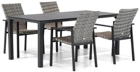 Tuinset 4 personen 180 cm Wicker Grijs Lifestyle Garden Furniture Upton/Pallazo