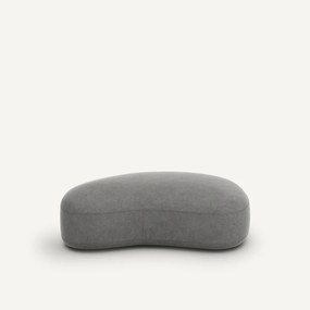 Voetenbank van stonewashed fluweel, Rosebury, ontwerp E. Gallina