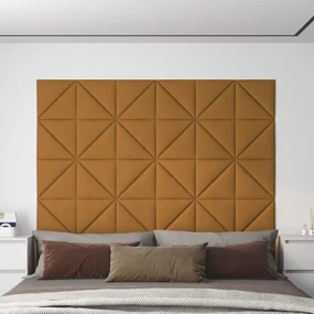 vidaXL Wandpanelen 12 st 1,08 m² 30x30 cm fluweel bruin